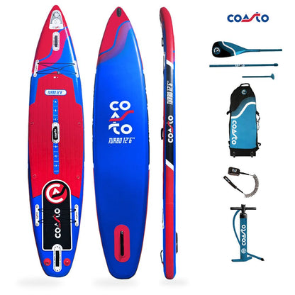 SUP Warehouse - Turbo 12'6" SUP Package (Red/Blue)