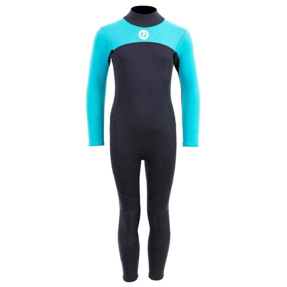 SUP Warehouse - Two Bare Feet - Kids Thunderclap 2.5mm Full Wetsuit (Black/Aqua)