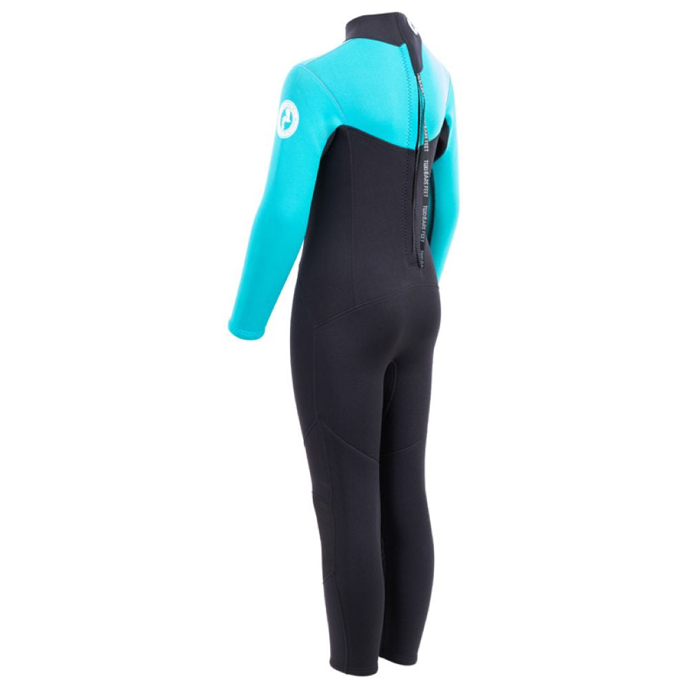 SUP Warehouse - Two Bare Feet - Kids Thunderclap 2.5mm Full Wetsuit (Black/Aqua)