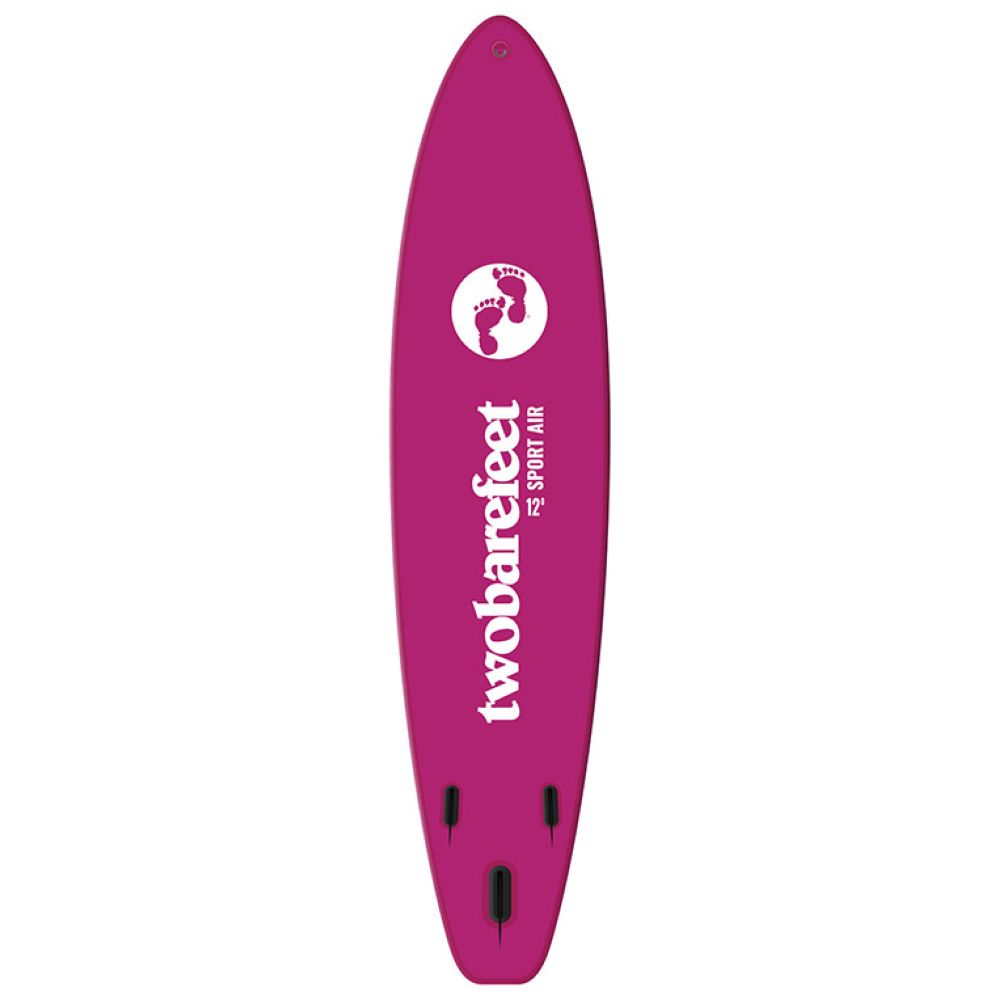 SUP Warehouse - Two Bare Feet - Sport Air Tourer 12' x 33" x 6" Inflatable SUP Starter Pack Paddleboard (Raspberry)