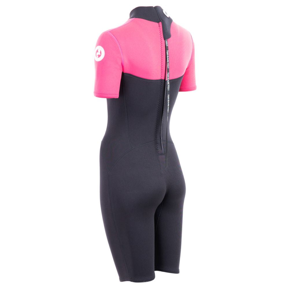 SUP Warehouse - Two Bare Feet - Womens Thunderclap 2.5mm Shorty Wetsuit (Black/Pink)