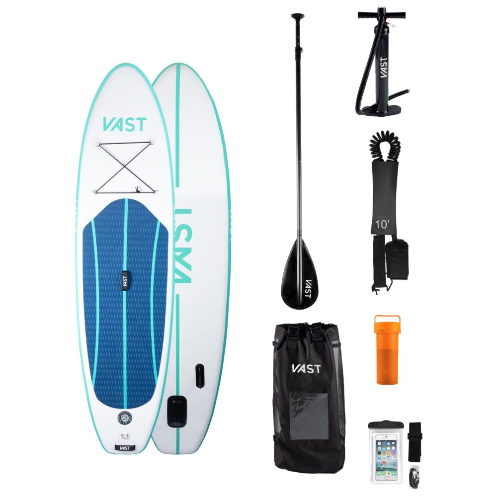 SUP Warehouse - VAST - Eclipse 9.8ft Paddleboard (White/Aqua)