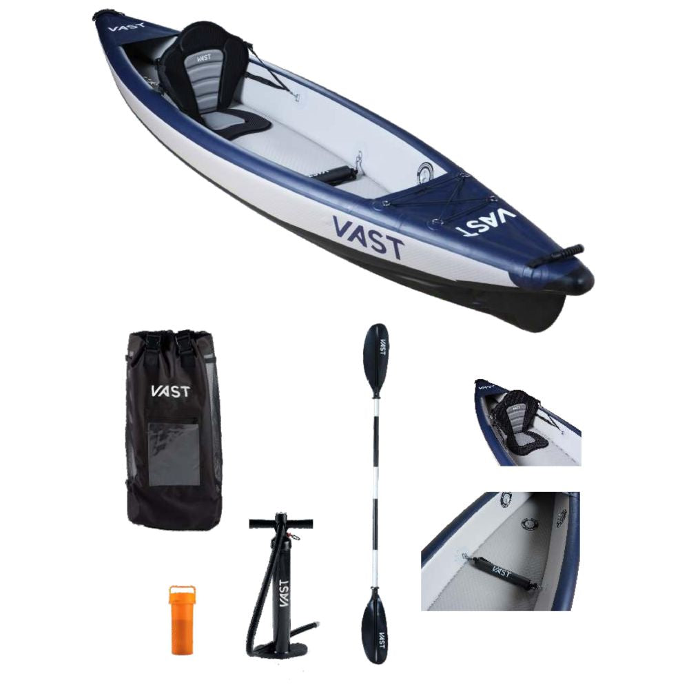 SUP Warehouse - VAST - Stealth 343x76cm Kayak (Navy/Grey)