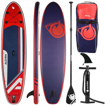 Explorer 10'8" aufblasbares SUP-Paket (Rot/Blau)