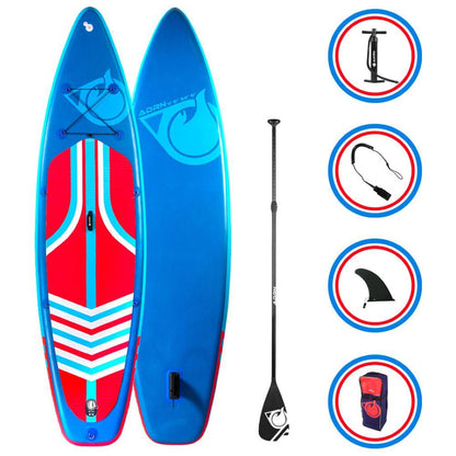 ADRN - Tourer 11'6" Inflatable SUP Package (Red/Blue)