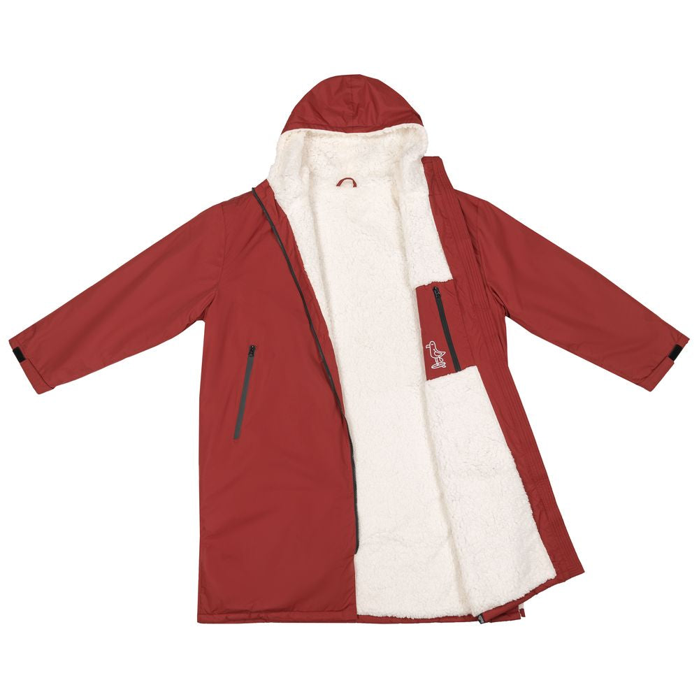 SUP Warehouse - Samphire - Weatherproof Long Sleeve Changing Robe (Deep Red)