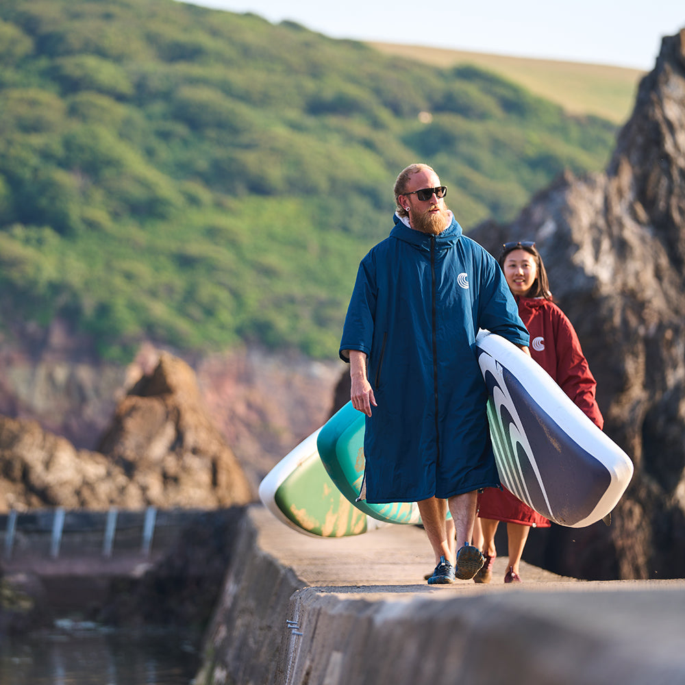 SUP Warehouse - Samphire - Weatherproof Short Sleeve Changing Robe (Atlantis Navy)