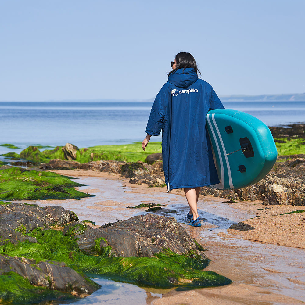 SUP Warehouse - Samphire - Weatherproof Short Sleeve Changing Robe (Atlantis Navy)