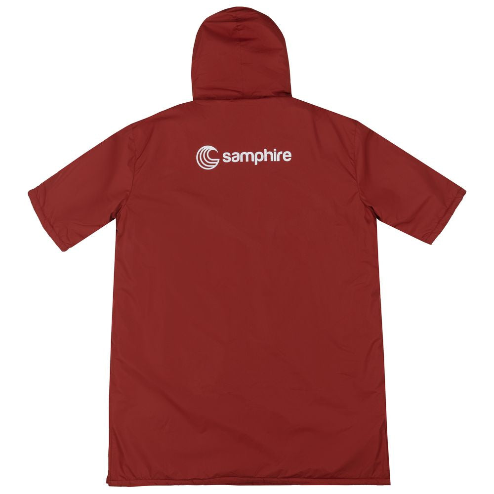 SUP Warehouse - Samphire - Weatherproof Short Sleeve Changing Robe (Deep Red)