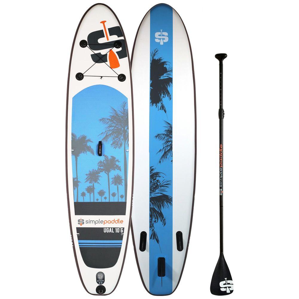 Simple Paddle - Ugal 10'6" Inflatable SUP Package (Blue/White)