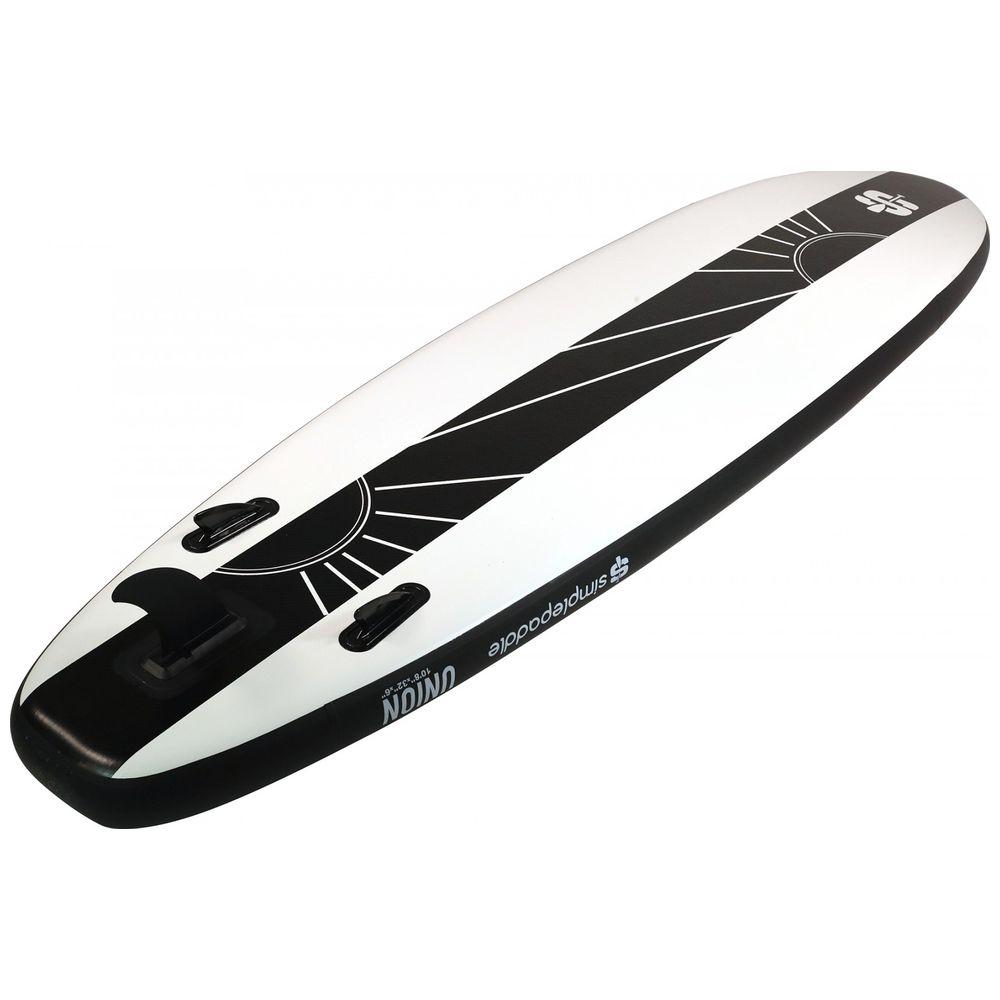 SUP Warehouse - Simple Paddle - Union 10'8" Inflatable SUP Package (Black/White)