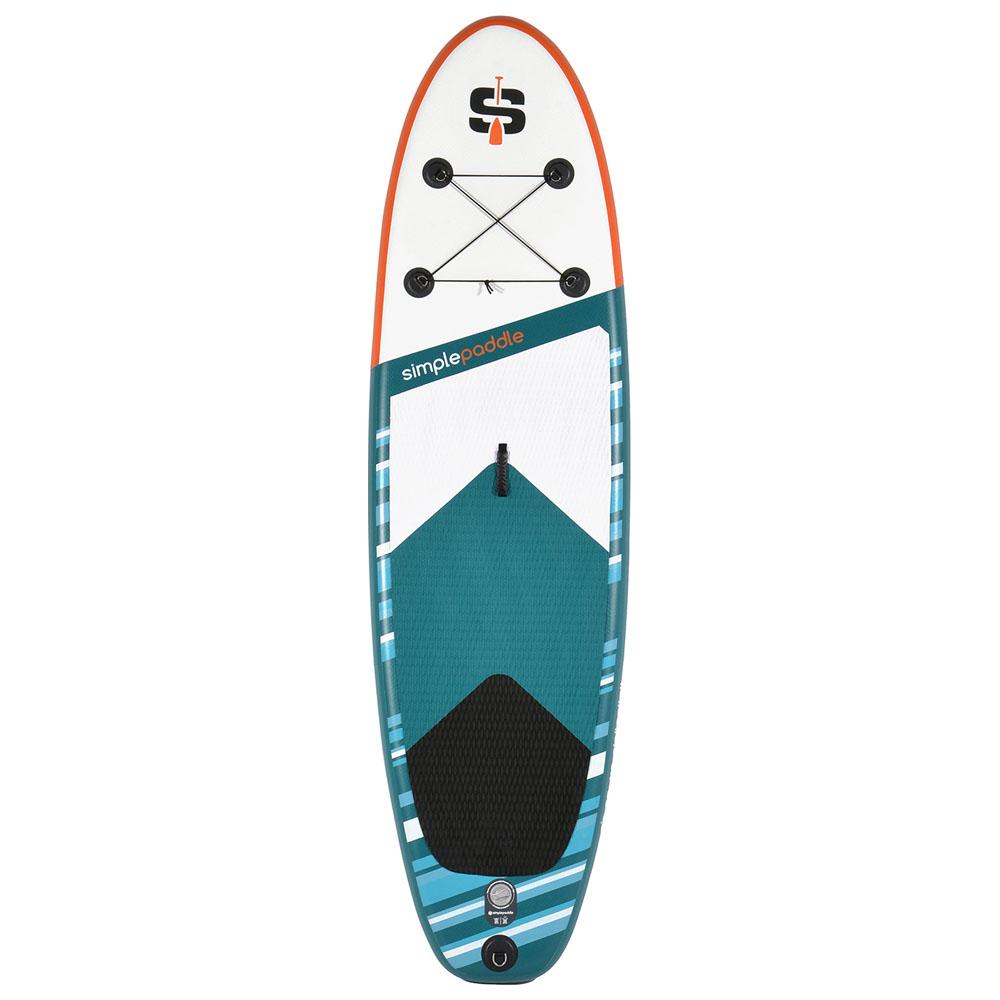 SUP Warehouse - Simple Paddle - XS 9'2" Inflatable SUP Package (Blue/White/Orange)