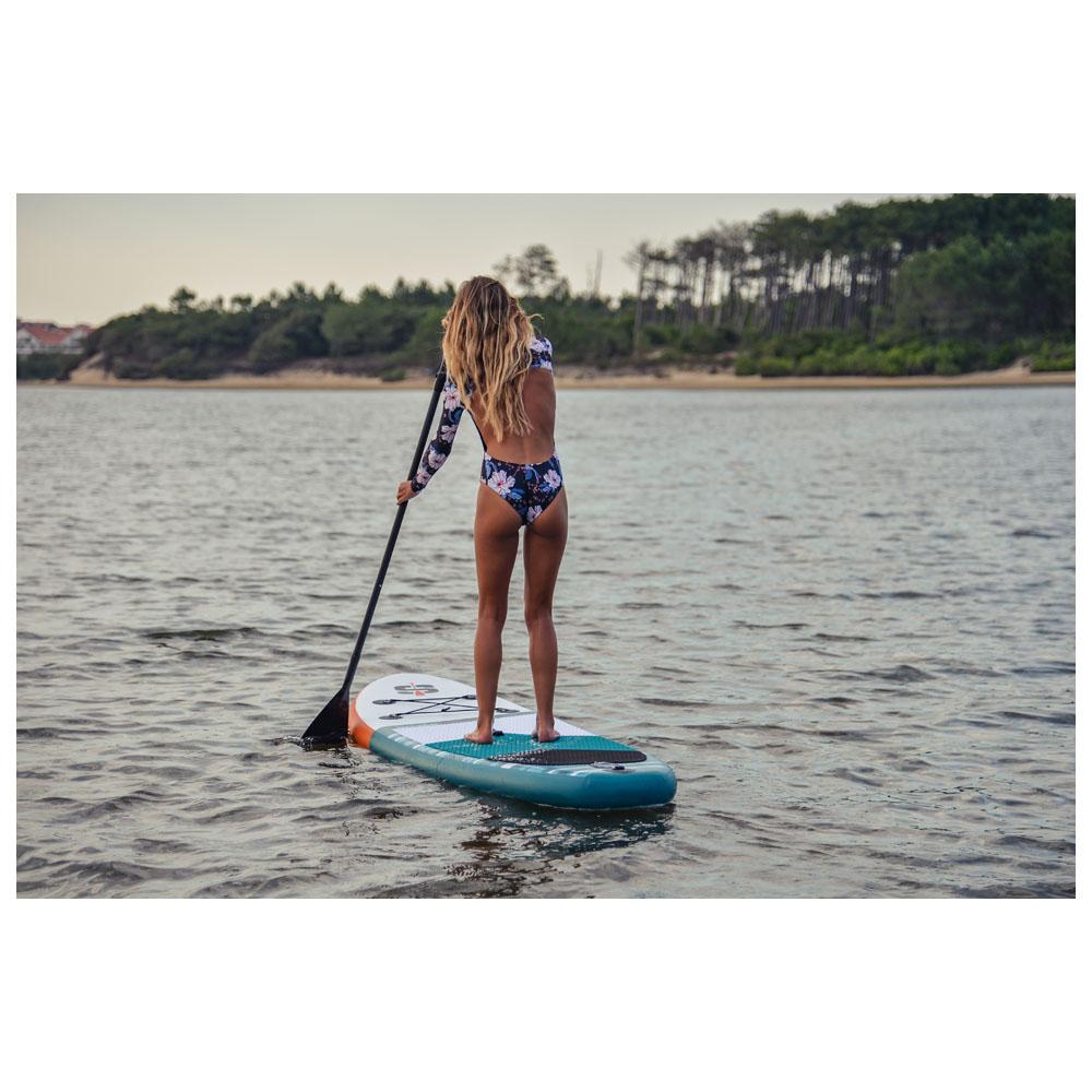 SUP Warehouse - Simple Paddle - XS 9'2" Inflatable SUP Package (Blue/White/Orange)