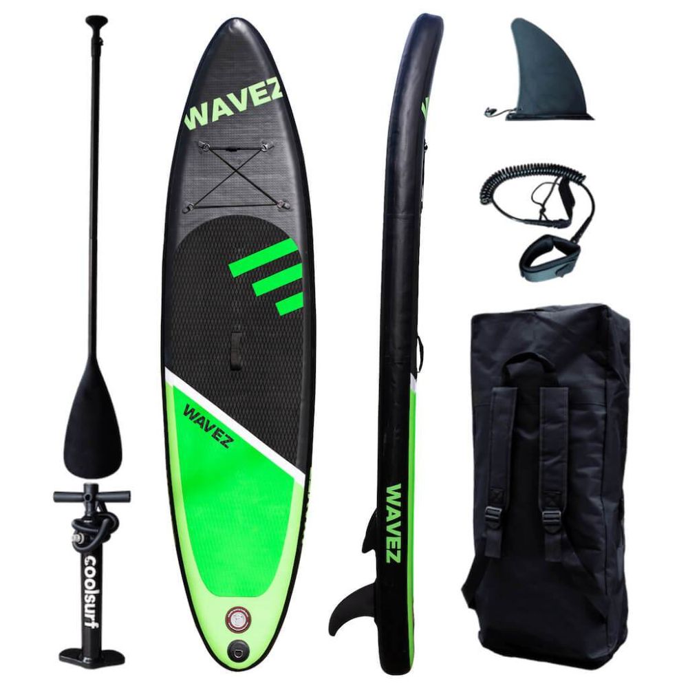 SUP Warehouse - Coolsurf - 9'6" Wavez Kite Paddleboard (Black/Green)