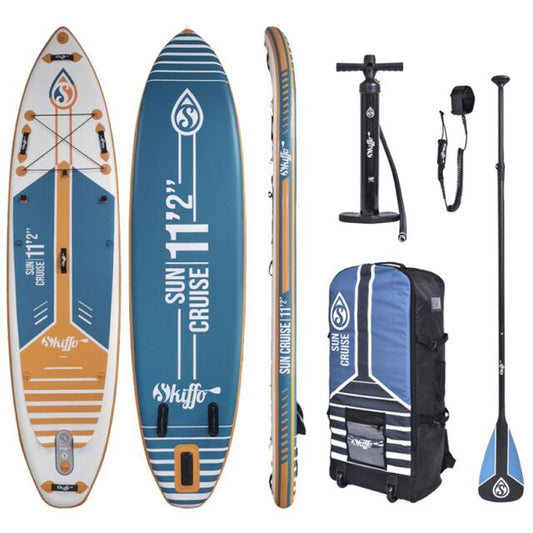 SUP Warehouse - Skiffo - Sun Cruise 11'2" Inflatable SUP Package (Blue/Orange)