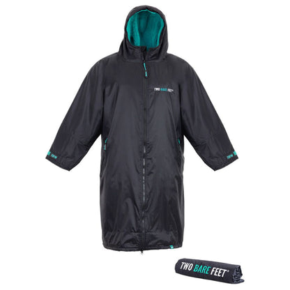 Kids Weatherproof Changing Robe (Black/Teal)