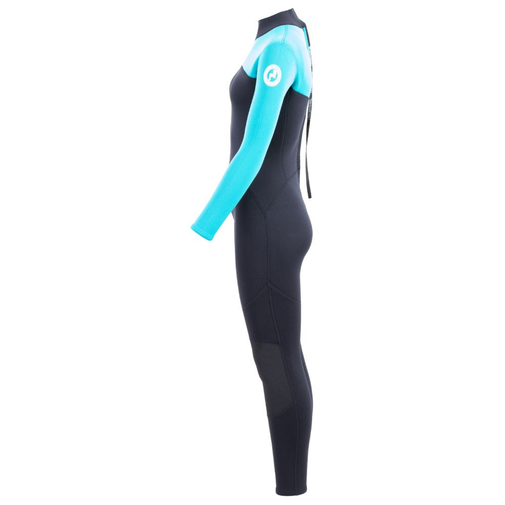 SUP Warehouse - Two Bare Feed - Womens Thunderclap 2.5mm Wetsuit (Black/Aqua)