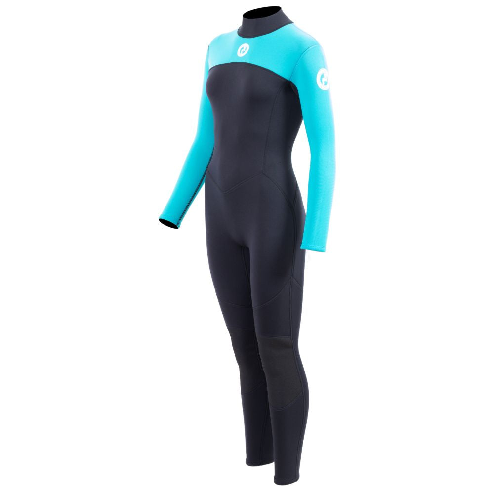 SUP Warehouse - Two Bare Feed - Womens Thunderclap 2.5mm Wetsuit (Black/Aqua)