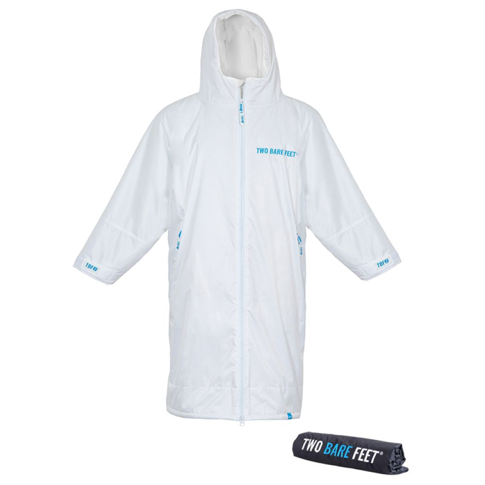 SUP Warehouse - Two Bare Feet - Kids Weatherproof Changing Robe (White/Blue)